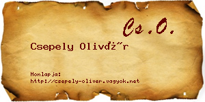 Csepely Olivér névjegykártya