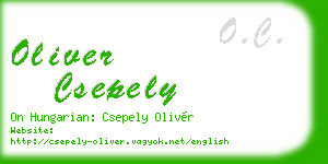 oliver csepely business card