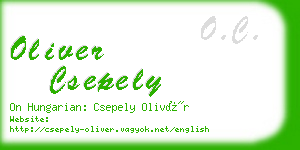 oliver csepely business card